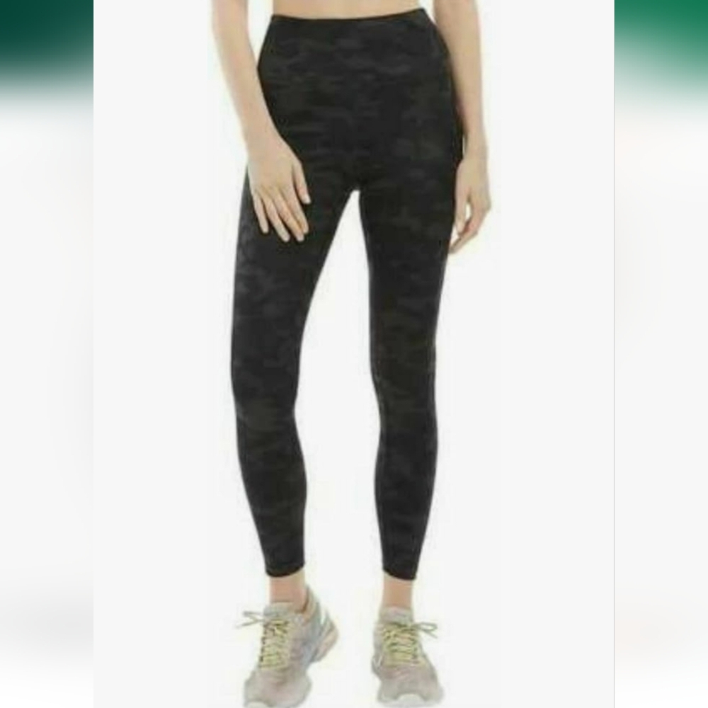 Danskin Petite High Rise Brushed 7/8 Leggings w Pockets Black Gray S - Picture 2 of 16